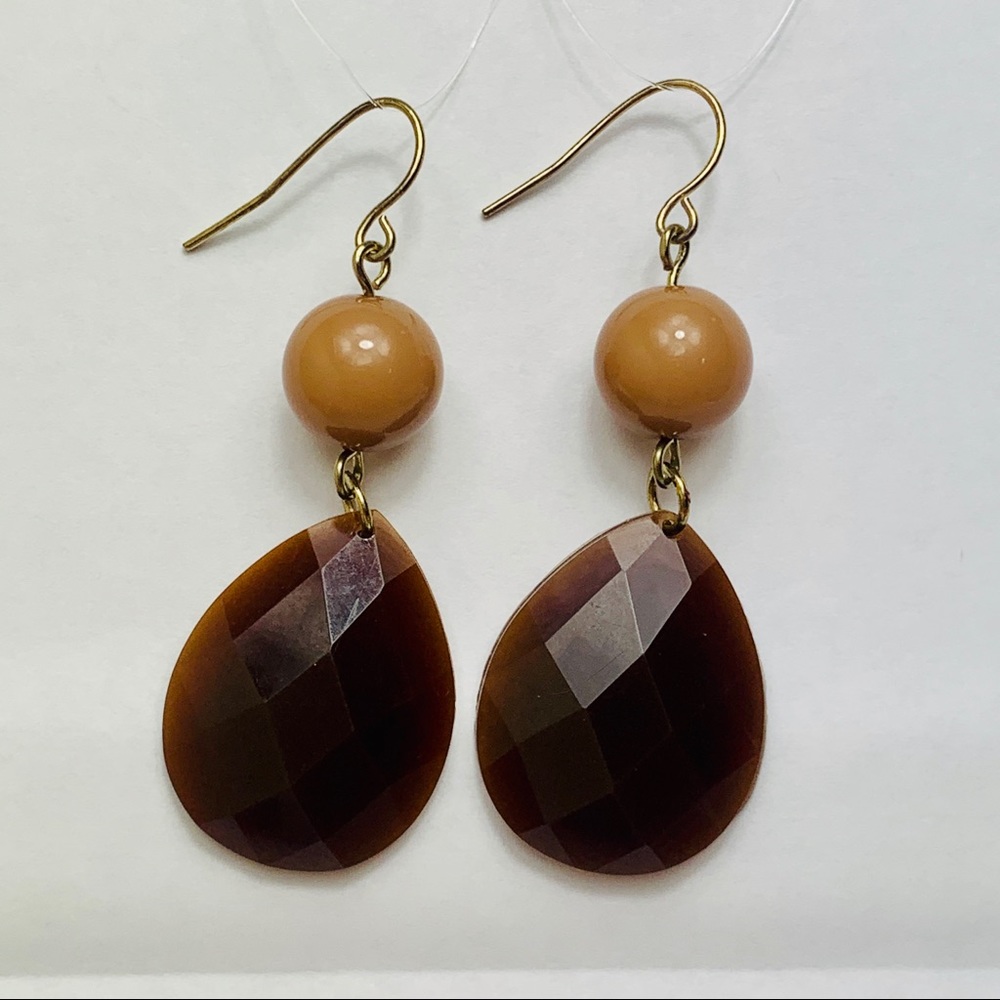 New Tan & Brown Dangling Earrings.